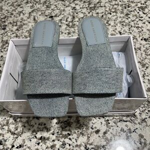 NWT Good American Denim Sandals